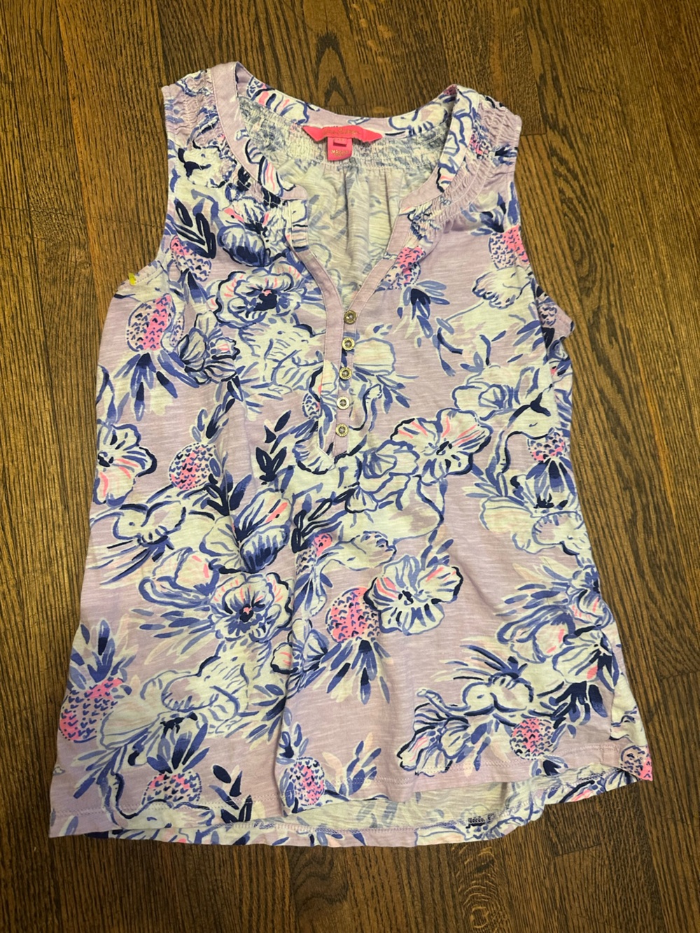 Lilly Pulitzer Purple Floral Tank Blouse